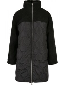Dámský sherpa kabát Urban Classics Oversized Quilted - černý