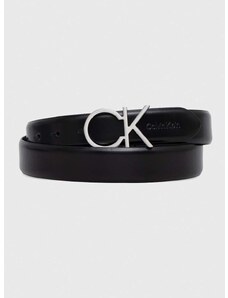 Kožený pásek Calvin Klein dámský, černá barva, K60K610157