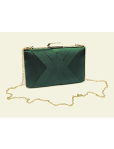 Stoklasa Dámská zelená kabelka - psaníčko ve zlatém rámečku 870633