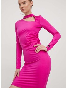 Šaty HUGO růžová barva, mini