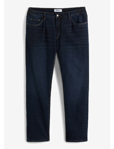 bonprix Strečové termo džíny v pohodlném střihu Loose Fit Straight Modrá