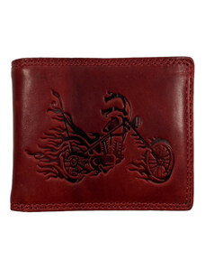Tillberg Kožená peněženka červená motorka 104