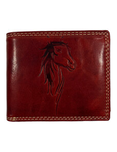 Tillberg Kožená peněženka červená kůň 104