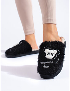 Black women's slippers Shelvt warm