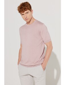 ALTINYILDIZ CLASSICS Pánské tričko z pleteniny se suchou růží standardního střihu normálního střihu s kulatým výstřihem 100% bavlna s krátkým rukávem.