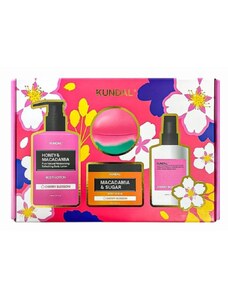 KUNDAL - BATH AND BODY GIFT BOX CHERRY BLOOSOM - Limitovaný dárkový set 4 produktů pro péči o tělo