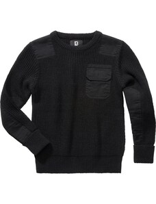 Brandit Svetr dětský Kids BW Pullover černý 134/140