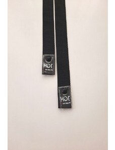 Haillo Fashion Designová šňůra černá, plochá koncovka, 130