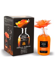 SUAREZ Company Sweet Home – difuzér s vonící dřevěnou květinou Arancia e Cannella (Pomeranč a skořice), 250 ml