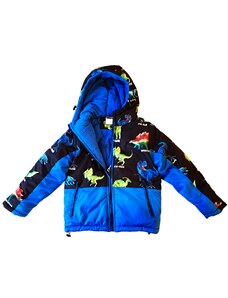 KUGO-Chlapecká zimní bunda DINO černomodrá