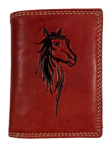 Tillberg Kožená peněženka červená kůň 106