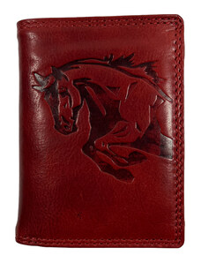 Tillberg Kožená peněženka červená kůň 107