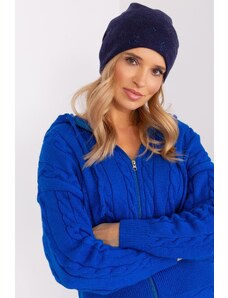 MladaModa Dámská čepice se zirkony model 32585 námořnická modrá