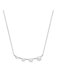 Gaura Pearls Stříbrný náhrdelník se sladkovodní perlou Lena - stříbro 925/1000