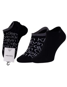 Calvin Klein Sada dvou párů pánských vzorovaných ponožek v černé barvě Calvin K - Pánské