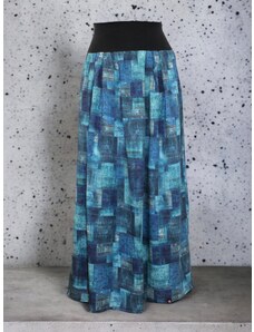 ŠatySukně Dlouhá jemná splývavá sukně HELENE, sklady, modré vzory