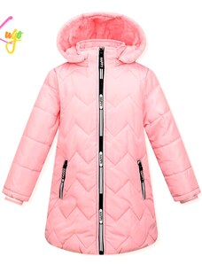 KUGO-Dívčí zimní Bunda-Kabátek světle růžová