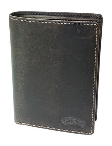 Pánská kožená peněženka Nivasaža N12-PLP-DBR tmavě hnědá