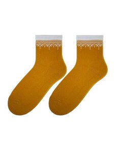 Socks Bratex D-005 Women Women's Winter Half-Terry Fabric Pattern 36-41 yellow 024