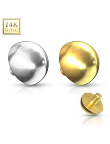 Atreya Koncovka polokoule ze 14k zlata 585/1000 pro šperky s vnitřním závitem