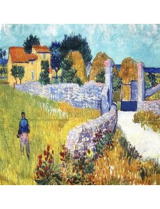 Bavlissimo šála 180 x 70 cm s obrazem Farmhouse in Provence od Vincenta van Gogha