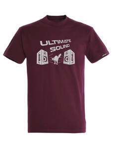 Tričko LEWEL Ultimate Sound - vínové