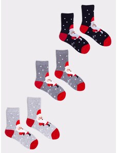 Yoclub Kids's Christmas Socks 3-Pack SKA-X049U-AA00