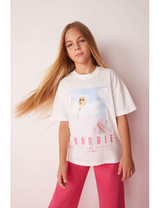 DEFACTO Oversize Fit Barbie Licensed Short Sleeve T-shirt
