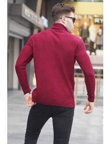 Madmext Burgundy Turtleneck Sweater 5989