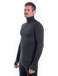 SENSOR MERINO BOLD pánské triko dl.rukáv roll neck šedá gray Velikost: L