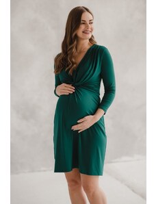 Elegantní těhotenské a kojící šaty Loop zelené