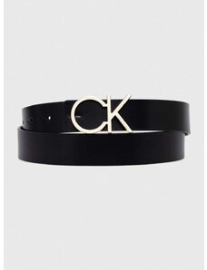 Oboustranný kožený pásek Calvin Klein dámský, černá barva, K60K608781