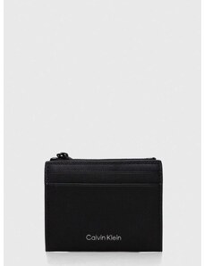 Kožená peněženka Calvin Klein černá barva, K50K511282