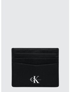Kožené pouzdro na karty Calvin Klein Jeans černá barva, K50K511455