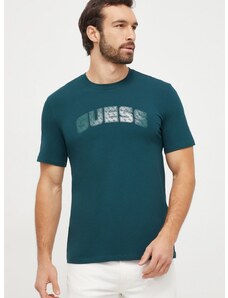 Tričko Boss Green zelená barva, s potiskem