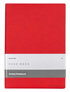 Poznámkový zápisník Hugo Boss Essential Storyline červený, tečkovaný