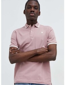 Polo tričko G-Star Raw růžová barva