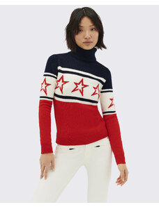 PERFECT MOMENT CHOPPER SWEATER II RED/NAVY