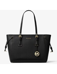 Kožená kabelka Michael Kors Voyager černá