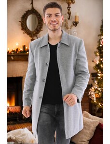 PLT8365 DEWBERRY MEN'S COAT-STRAIGHT GREY