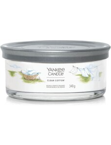 Yankee Candle vonná svíčka Signature Tumbler 5 knotů Clean Cotton 340g