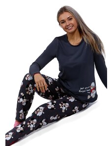 Naspani Šedé pyžamo pro ženy či dívky ZAMILOVANÍ OVEČKA A BERÁNEK 1B1904