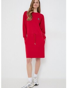 Šaty Karl Lagerfeld červená barva, mini