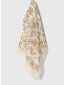 Hedvábný kapesníček Lauren Ralph Lauren béžová barva