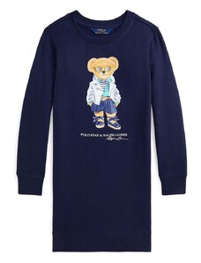 Dívčí šaty Polo Ralph Lauren tmavomodrá barva, mini