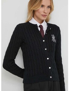 Bavlněný svetr Lauren Ralph Lauren černá barva