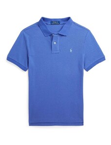 Dětská bavlněná polokošile Polo Ralph Lauren tmavomodrá barva