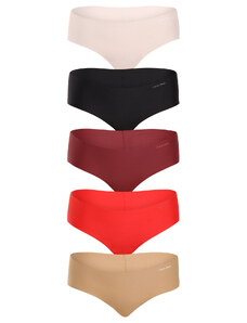 5PACK dámské kalhotky Calvin Klein bezešvé vícebarevné (QD5148E-HW1)
