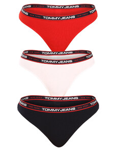 3PACK dámská tanga Tommy Hilfiger nadrozměr vícebarevná (UW0UW04709 0WE) 3