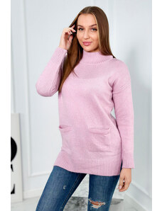 K-Fashion Stojanový svetr fialový